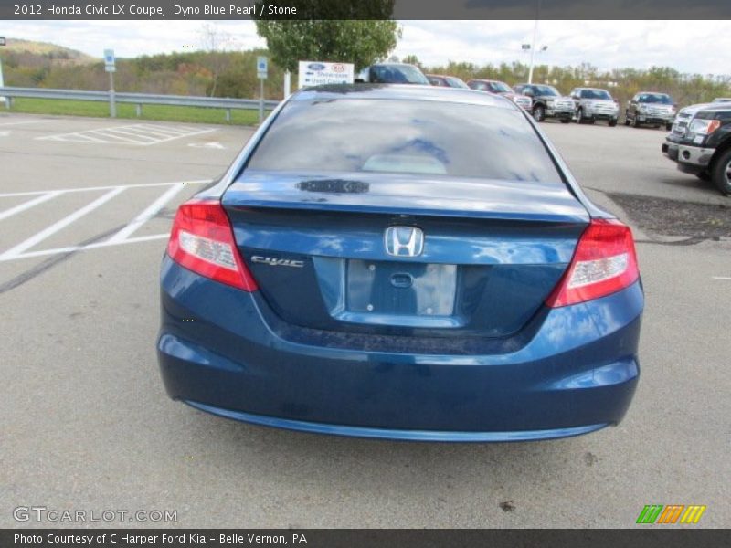 Dyno Blue Pearl / Stone 2012 Honda Civic LX Coupe
