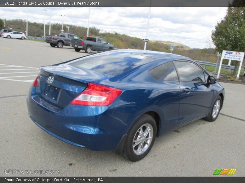 Dyno Blue Pearl / Stone 2012 Honda Civic LX Coupe