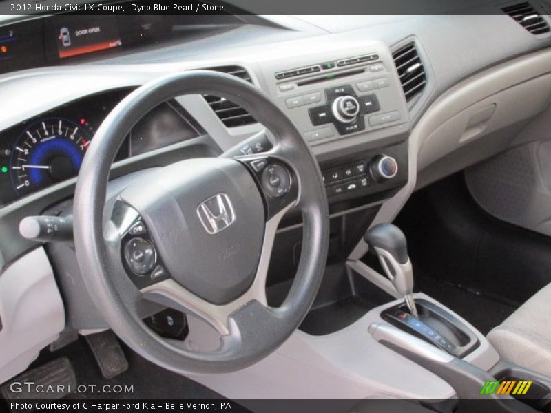 Dyno Blue Pearl / Stone 2012 Honda Civic LX Coupe