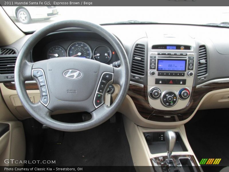 Espresso Brown / Beige 2011 Hyundai Santa Fe GLS