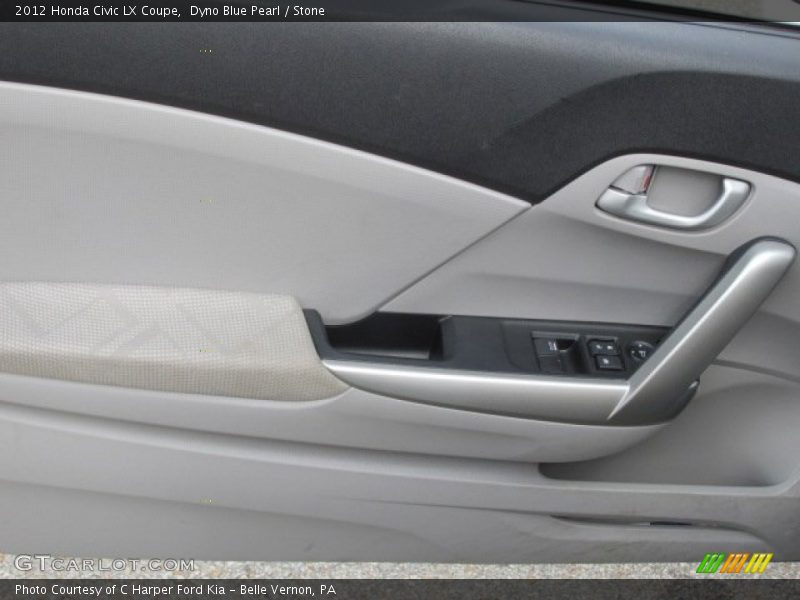 Dyno Blue Pearl / Stone 2012 Honda Civic LX Coupe