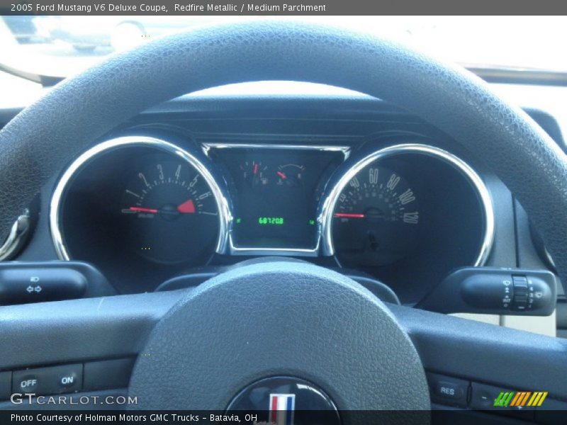 Redfire Metallic / Medium Parchment 2005 Ford Mustang V6 Deluxe Coupe