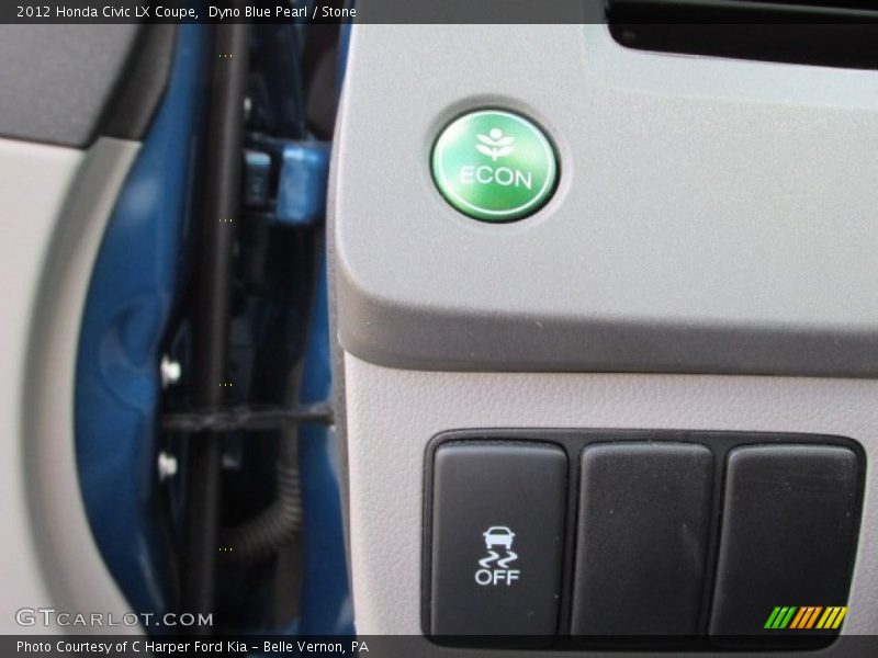 Dyno Blue Pearl / Stone 2012 Honda Civic LX Coupe