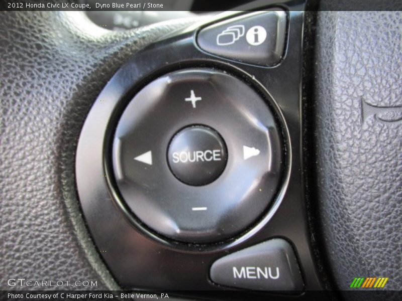 Dyno Blue Pearl / Stone 2012 Honda Civic LX Coupe
