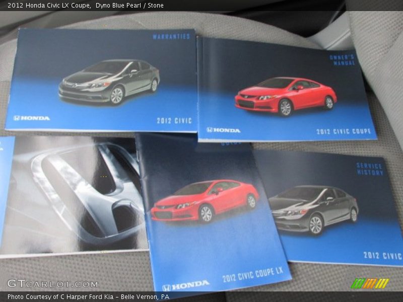 Dyno Blue Pearl / Stone 2012 Honda Civic LX Coupe