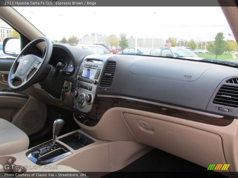 Espresso Brown / Beige 2011 Hyundai Santa Fe GLS