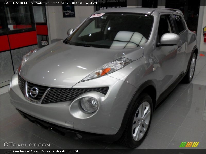 Chrome Silver / Black/Red w/Silver Trim 2011 Nissan Juke SL AWD
