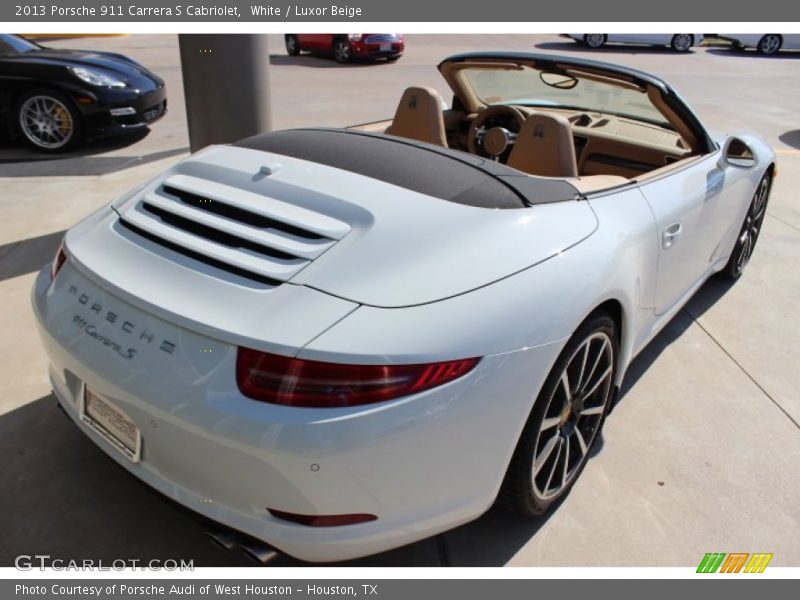 White / Luxor Beige 2013 Porsche 911 Carrera S Cabriolet
