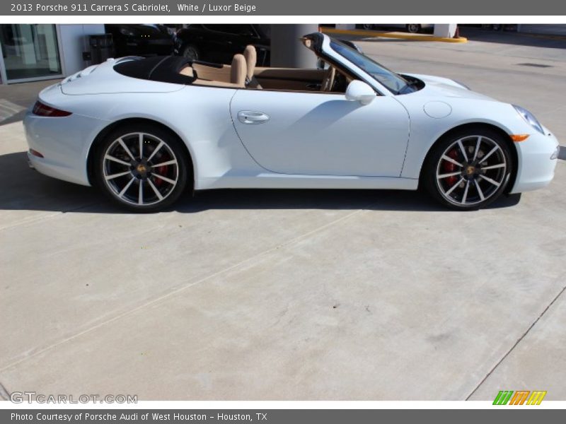 White / Luxor Beige 2013 Porsche 911 Carrera S Cabriolet
