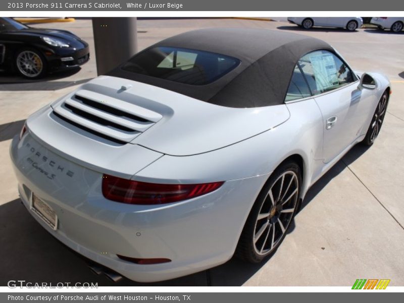 White / Luxor Beige 2013 Porsche 911 Carrera S Cabriolet