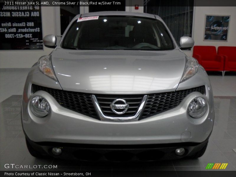 Chrome Silver / Black/Red w/Silver Trim 2011 Nissan Juke SL AWD