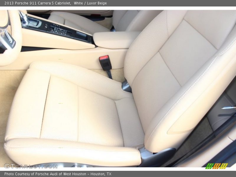 White / Luxor Beige 2013 Porsche 911 Carrera S Cabriolet