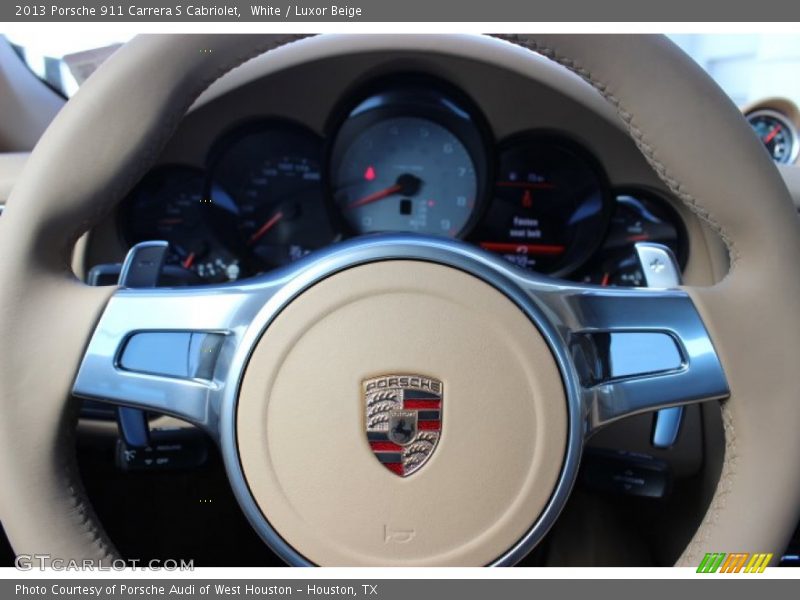 White / Luxor Beige 2013 Porsche 911 Carrera S Cabriolet