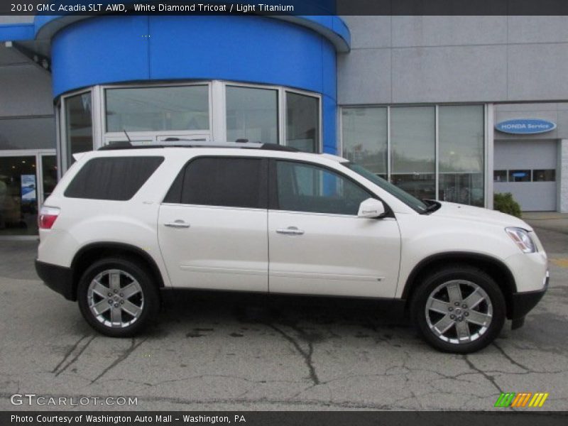 White Diamond Tricoat / Light Titanium 2010 GMC Acadia SLT AWD