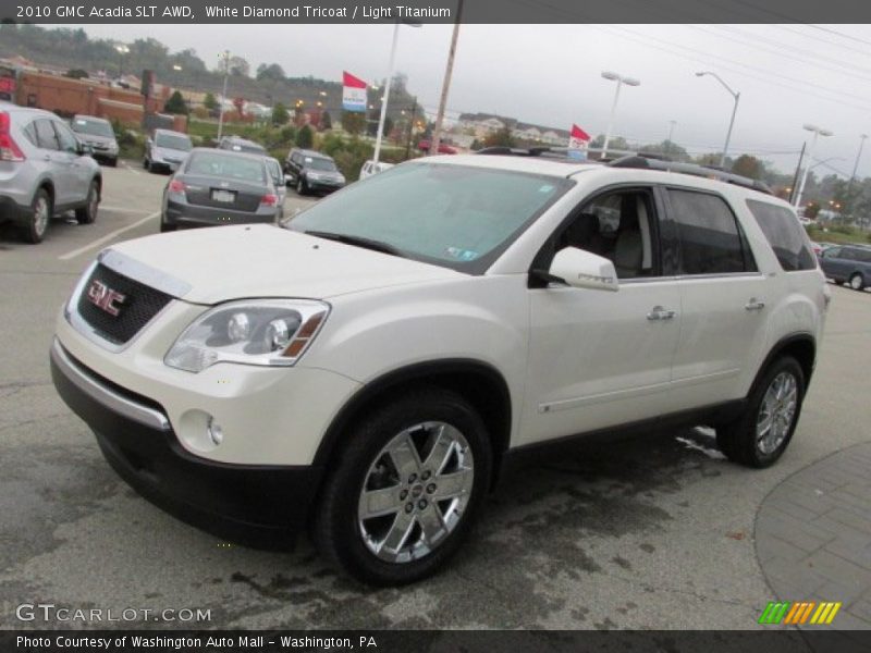 White Diamond Tricoat / Light Titanium 2010 GMC Acadia SLT AWD