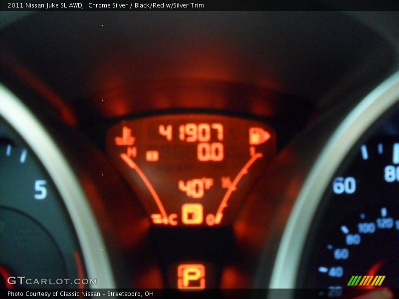 Chrome Silver / Black/Red w/Silver Trim 2011 Nissan Juke SL AWD