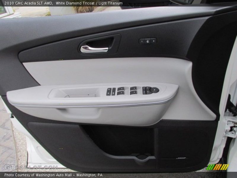 White Diamond Tricoat / Light Titanium 2010 GMC Acadia SLT AWD