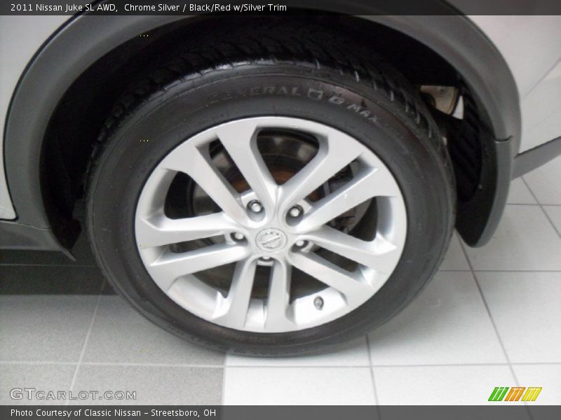 Chrome Silver / Black/Red w/Silver Trim 2011 Nissan Juke SL AWD