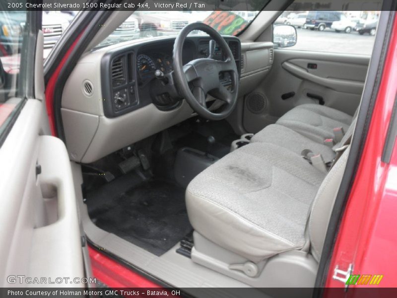 Victory Red / Tan 2005 Chevrolet Silverado 1500 Regular Cab 4x4
