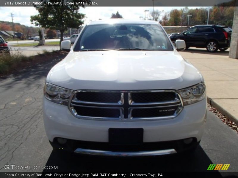 Stone White / Black 2012 Dodge Durango Crew AWD