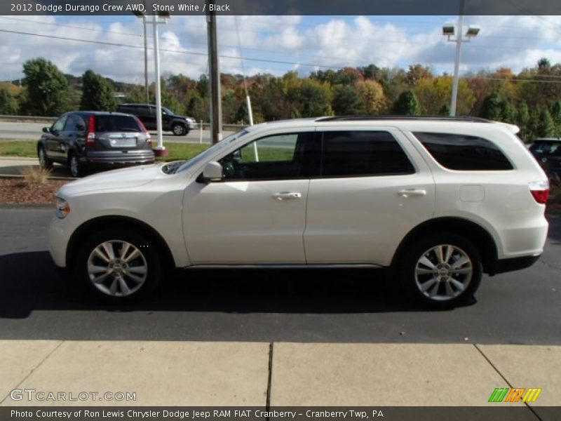 Stone White / Black 2012 Dodge Durango Crew AWD
