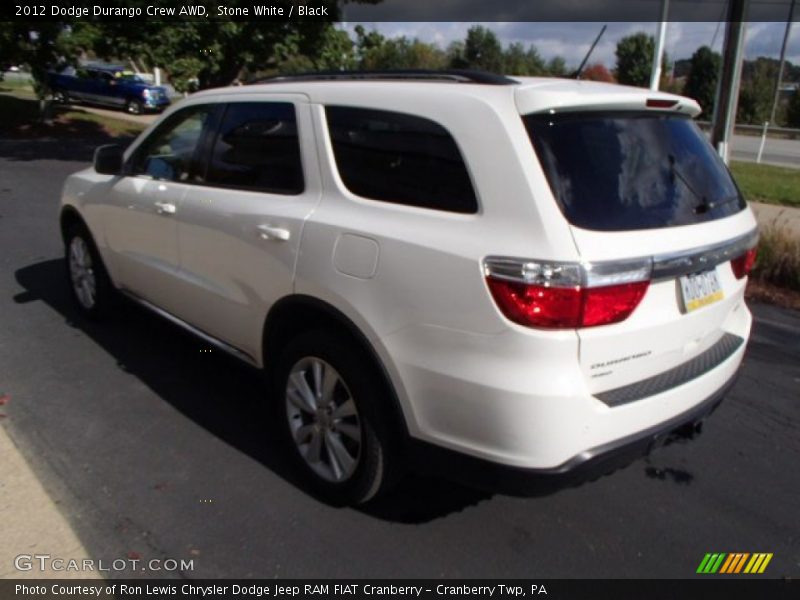 Stone White / Black 2012 Dodge Durango Crew AWD