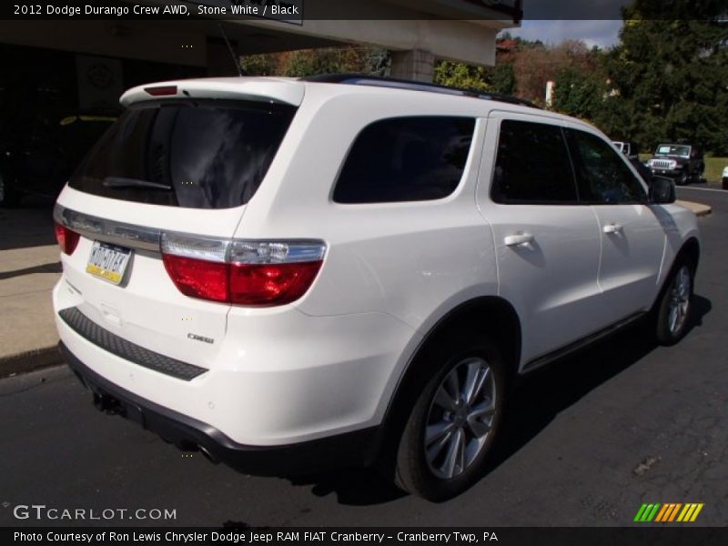 Stone White / Black 2012 Dodge Durango Crew AWD