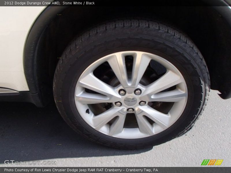 Stone White / Black 2012 Dodge Durango Crew AWD