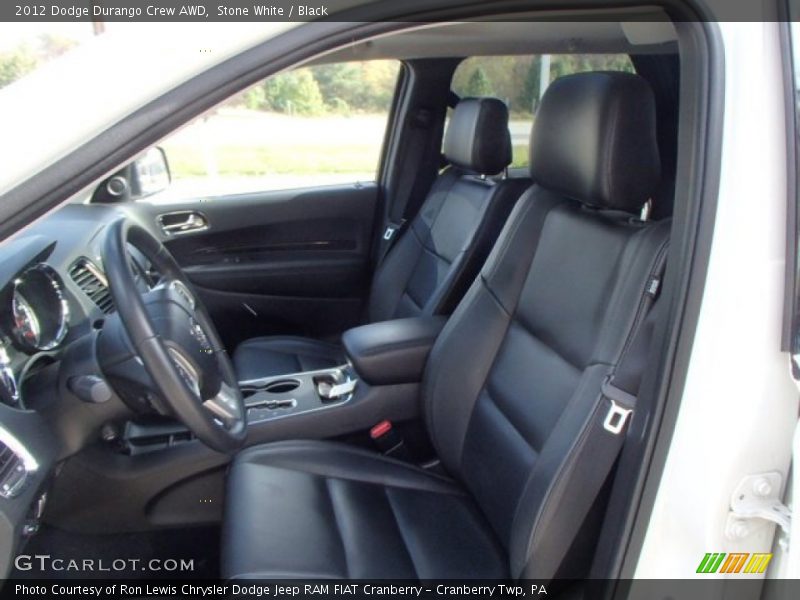 Stone White / Black 2012 Dodge Durango Crew AWD