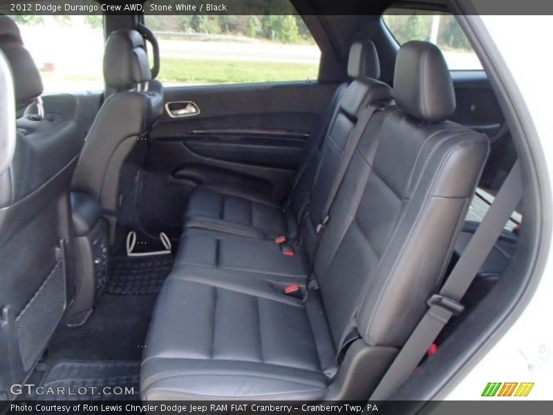 Stone White / Black 2012 Dodge Durango Crew AWD