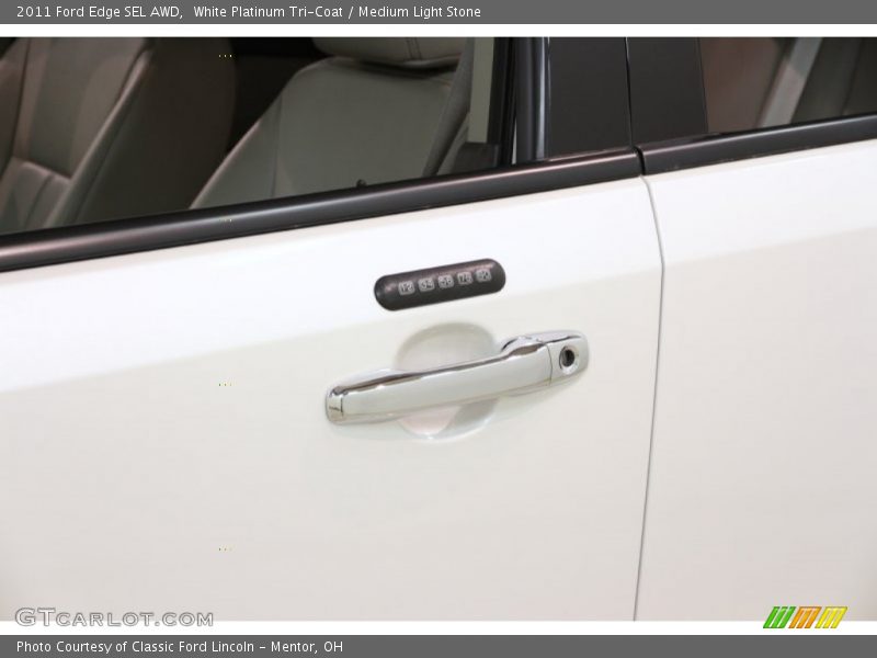 White Platinum Tri-Coat / Medium Light Stone 2011 Ford Edge SEL AWD