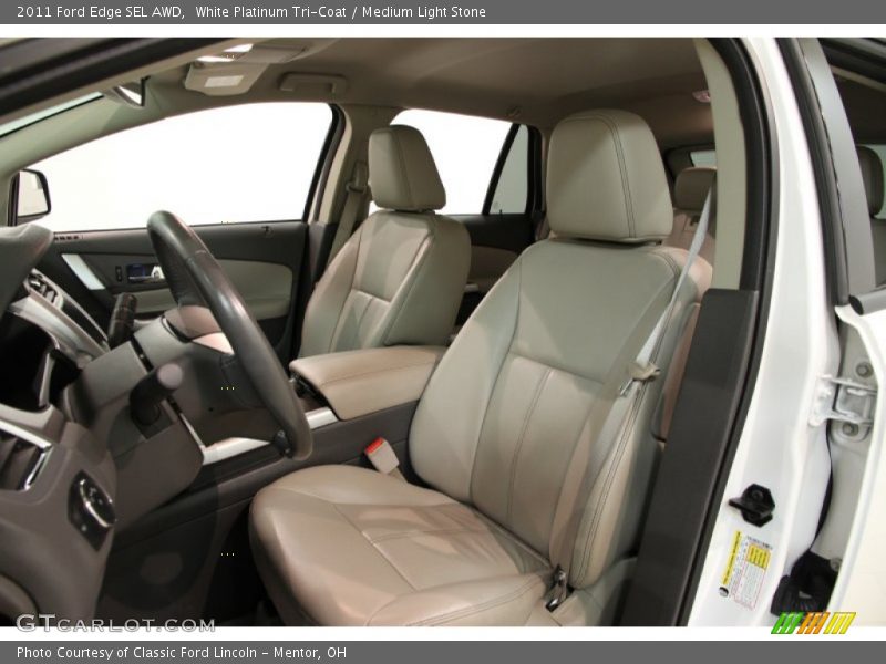 White Platinum Tri-Coat / Medium Light Stone 2011 Ford Edge SEL AWD