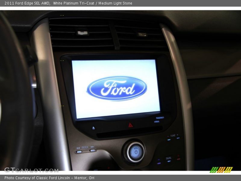 White Platinum Tri-Coat / Medium Light Stone 2011 Ford Edge SEL AWD