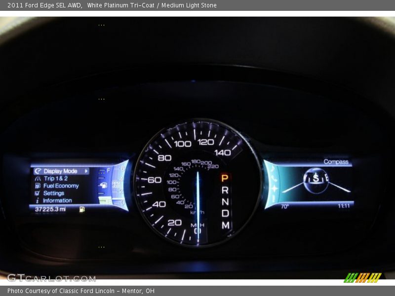 White Platinum Tri-Coat / Medium Light Stone 2011 Ford Edge SEL AWD