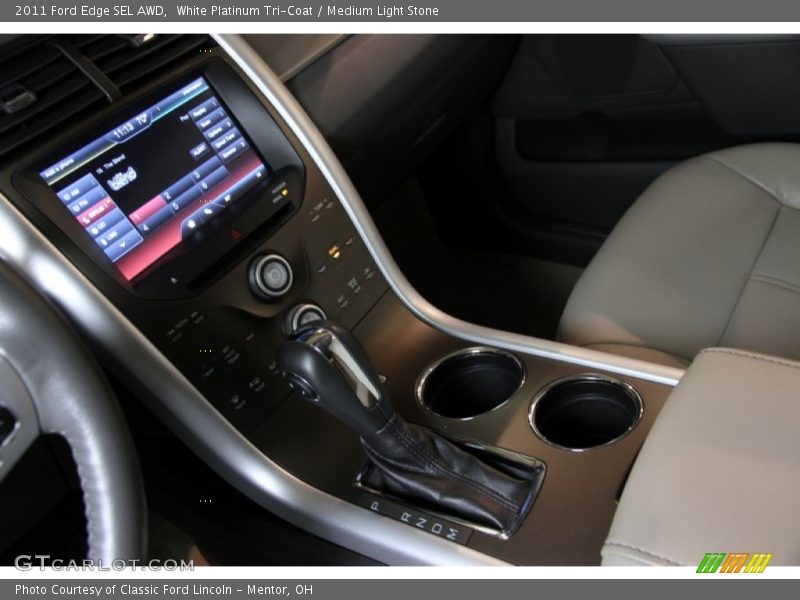White Platinum Tri-Coat / Medium Light Stone 2011 Ford Edge SEL AWD