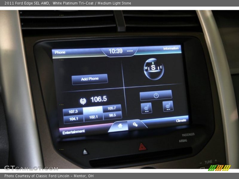 White Platinum Tri-Coat / Medium Light Stone 2011 Ford Edge SEL AWD