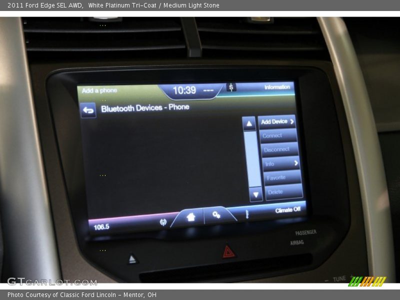 White Platinum Tri-Coat / Medium Light Stone 2011 Ford Edge SEL AWD
