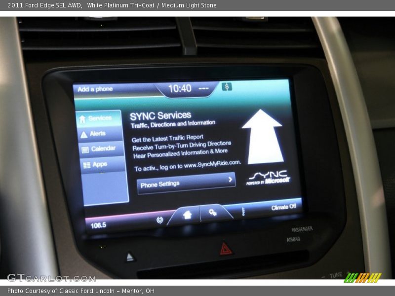 White Platinum Tri-Coat / Medium Light Stone 2011 Ford Edge SEL AWD