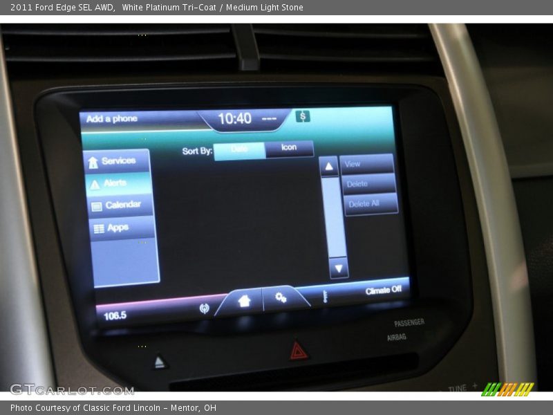 White Platinum Tri-Coat / Medium Light Stone 2011 Ford Edge SEL AWD