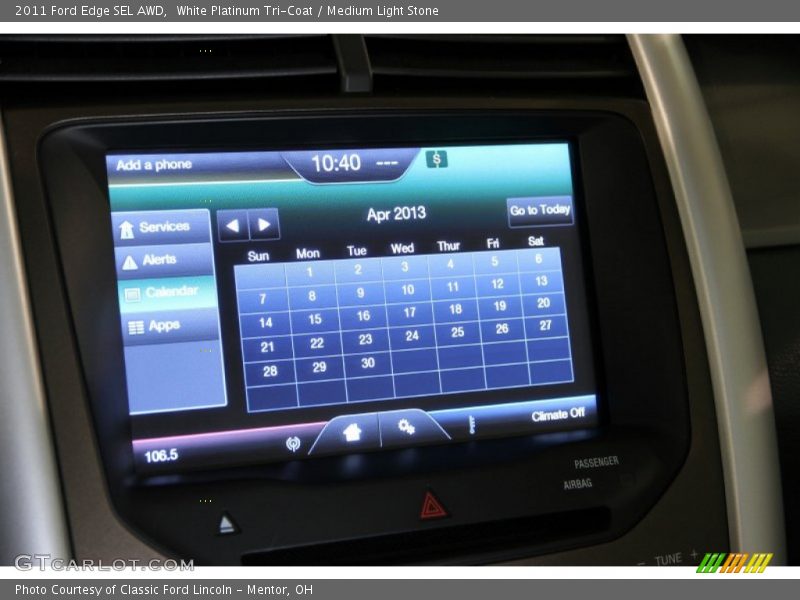 White Platinum Tri-Coat / Medium Light Stone 2011 Ford Edge SEL AWD