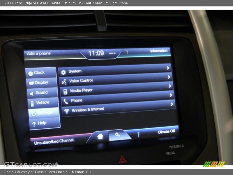 White Platinum Tri-Coat / Medium Light Stone 2011 Ford Edge SEL AWD