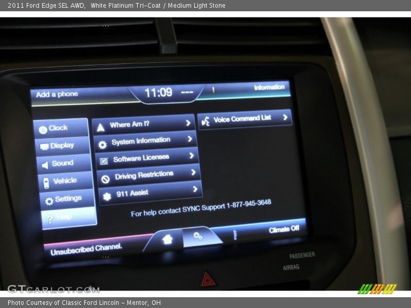 White Platinum Tri-Coat / Medium Light Stone 2011 Ford Edge SEL AWD