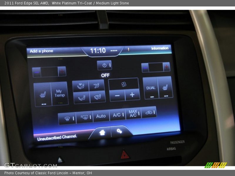 White Platinum Tri-Coat / Medium Light Stone 2011 Ford Edge SEL AWD