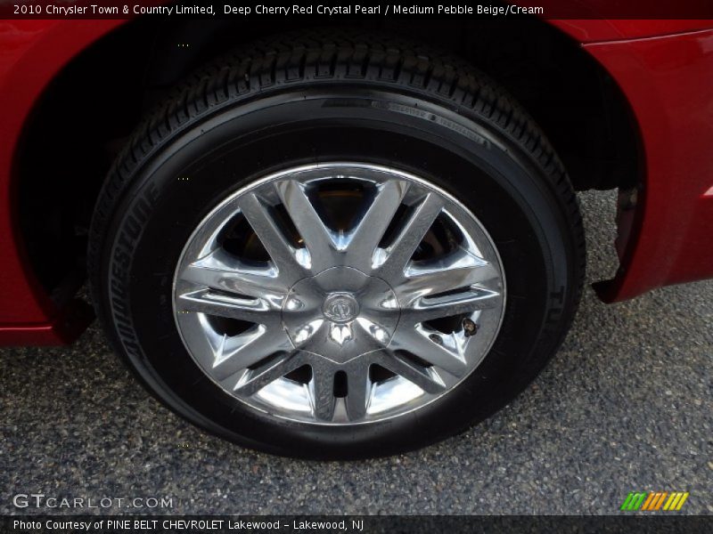 Deep Cherry Red Crystal Pearl / Medium Pebble Beige/Cream 2010 Chrysler Town & Country Limited
