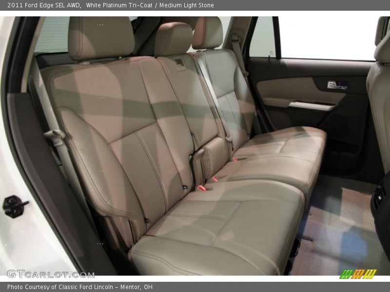 White Platinum Tri-Coat / Medium Light Stone 2011 Ford Edge SEL AWD