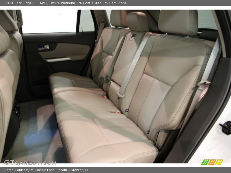 White Platinum Tri-Coat / Medium Light Stone 2011 Ford Edge SEL AWD
