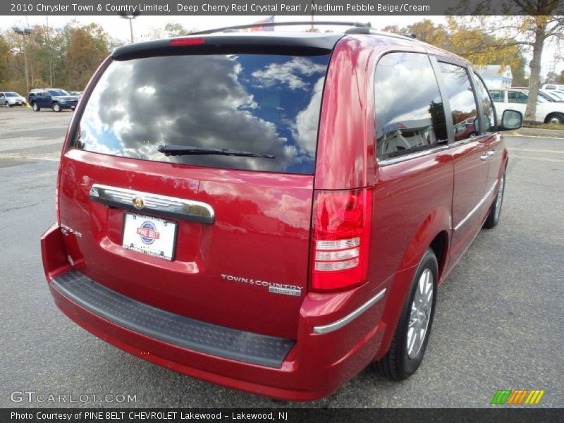 Deep Cherry Red Crystal Pearl / Medium Pebble Beige/Cream 2010 Chrysler Town & Country Limited