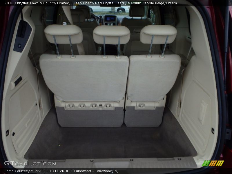 Deep Cherry Red Crystal Pearl / Medium Pebble Beige/Cream 2010 Chrysler Town & Country Limited