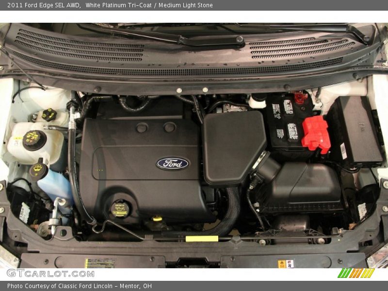 White Platinum Tri-Coat / Medium Light Stone 2011 Ford Edge SEL AWD