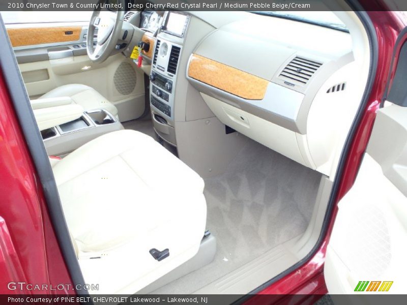 Deep Cherry Red Crystal Pearl / Medium Pebble Beige/Cream 2010 Chrysler Town & Country Limited